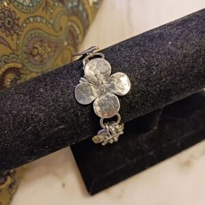 Vintage Silpada 4-Leaf Clover Bracelet, Sterling Silver 2009 Design